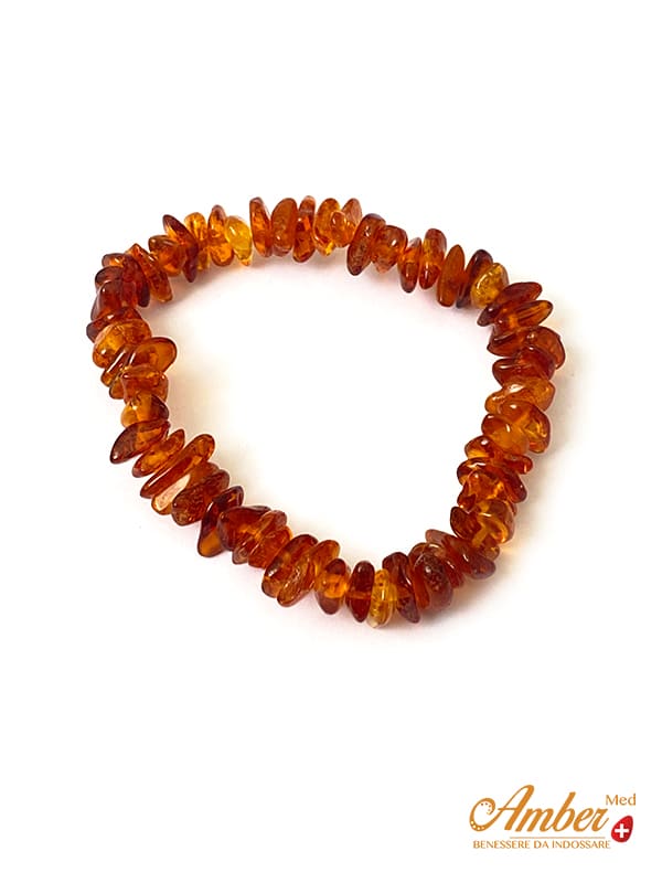 Bracelet En Ambre Baltique Véritable - Élastique Unisex, Anallergique, Neuf Avec Étiquettes